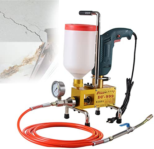 UIBAO Pompa di iniezione per stuccatura di Resina 910W Macchina per perfusione ad Alta Pressione per Riparazione di Fessure nella Parete, Pompa per stuccatura ad iniezione di Cemento,220V