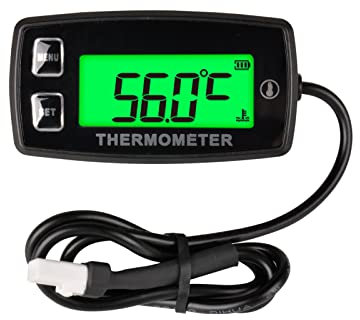 NInE-ROnG LCD digitale a visione completa Termometro di temperatura Avviso di sovratemperatura Sostituzione della batteria per moto Scooter Motore fuoribordo Motore per motoslitta marina