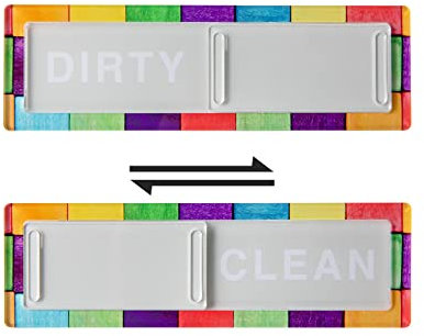 CONMOTO Dishwasher Magnet Clean Dirty Sign,Strong Clean Dirty Magnet for Dishwasher, Non-Scratch/Easy to Read & Slide Clean Magnet Home Decor - Ideal Clean Dirty Magnet