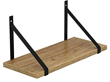 AKKE Hängeregal Gino Wandregal Kinderzimmer Küche Wohnzimmer Badezimmer Loft Büro Regale für Wände Regalbrett für Wand-Deko Küchenregal Moderne Wandboard Bücherregal Wand Eiche Alt 80x20cm