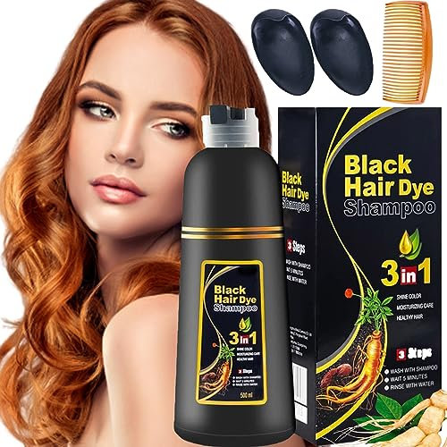 Donubiiu Chao Canas Shampoo Super Bonita, Super Bonita Chao Canas Y Tratamiento, Black Hair Dye Shampoo 3 in 1, Herbal Hair Dye Shampoo 3 In 1, Hair Dye Shampoo for Women and Men (Dark Brown)
