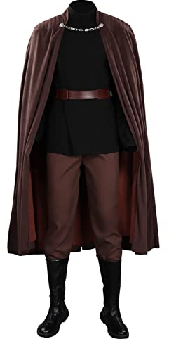 Taeyue Count Dooku Costume Cosplay Attack of The Clones Uniform Outfit Adult Men's Halloween Carnival Party Suit, L