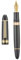 Yongsheng 630 Acrylic Fountain Pen, Iridium Medium Nib with Piston Filling System, Piano Black Classic Design Smooth Writing Pen (Gold Trim)