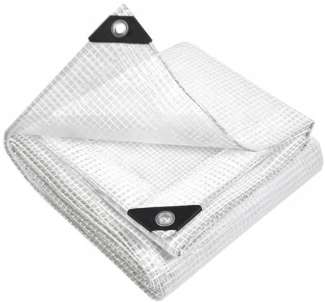 TRANSPARENT CLEAR Tarpaulin EXTRA Heavy Duty 350GSM Sheet Waterproof Cover Tarp (2m x 4m)
