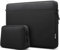 TECOOL 13.3 Inch Laptop Sleeve, Protective Case for MacBook Air 13 13.6 Inch M3 M2 M1 2024-2010, MacBook Pro 13/14 Inch 2024-2012,13.3 Lenovo HP Dell Acer Laptop Cover Waterproof Bag,Black