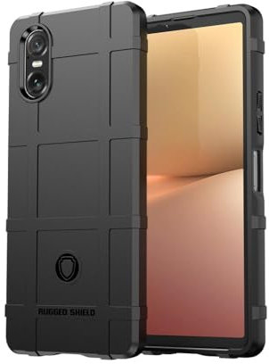 SEAHAI Hülle für Sony Xperia 10 VI, [Fallschutz, rutschfest] Militär-Case Ultra-dünne Stylische Schutzhülle, Hochwertiges TPU Silikon Stoßfest Handyhülle - Schwarz