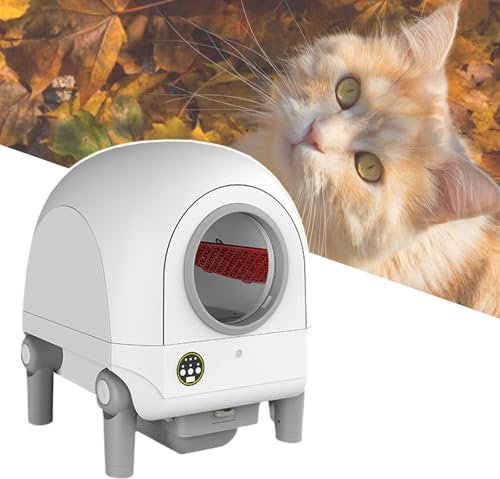 68L Automatic Cat Litter Box Self Cleaning, With Garbage Collection Box,All Cats Can Use,App Control/Panel Control