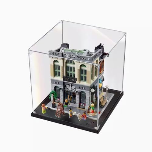 Transparente Acryl-Displaybox für Lego 10251 Brick Bank, Modellsammlung, staubdichte Displaybox (nur Displaybox) (3 mm)