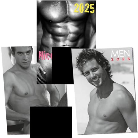 Bazonga's Traumtypen 3 verschiedene Pin-Up Kalender-Set 2025 (Nice Guys & Bad C*cks, Men, Real C*cks 2025) DIN A3-A4