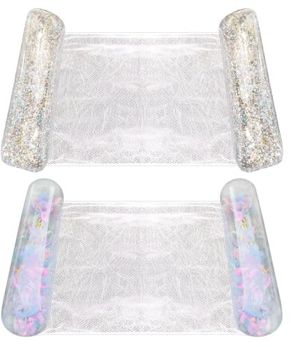 2Pz Amaca Gonfiabile Per Piscina - Letto Galleggiante Gonfiabile Piscina Sedia Galleggiante Per Piscina | Giocattolo Acquatico | Amaca Da Utilizzare Nell’acqua Per Rilassarsi E Per Feste In Piscina