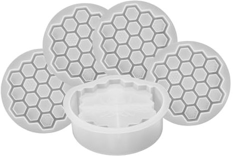 GARVALON Silikonuntersetzer Für Getränke Mit Wabenmuster Und Rutschfester Oberfläche Zum Schutz Ihrer Oberflächen