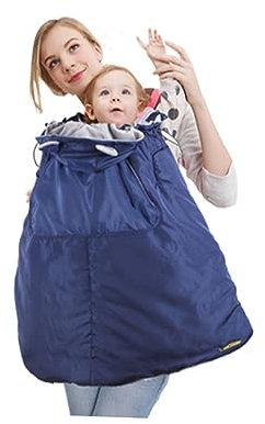 HEMOTON Babytrage Aus Polyester Winddichter Umhang Warmer Babygurt Verstellbare Gurte Für Bauch Oder Rücken Atmungsaktiv Und Komfortabel Für Verschiedene Positionen Und Altersgruppen