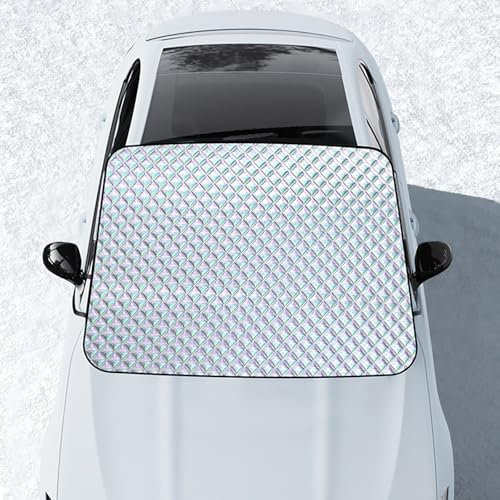 yinjieEUR Auto Frontscheibenabdeckung für V-W Polo GTI 1999-2022 2023 2024 2025 6N 6R 6C,Windschutzscheibenabdeckung Winter,Scheibenabdeckung Halbgarage,Winter gegen Frost Staub Sonne UV Schnee