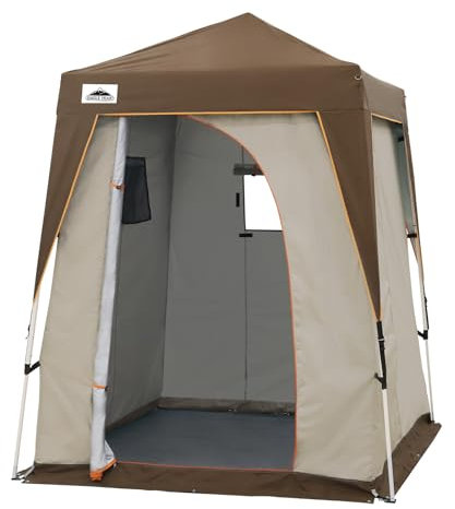 EAGLE PEAK Pop-Up-Sichtschutzzelt mit Bodenmatte, tragbares Umkleidekabine & Outdoor-Duschzelt, tragbares Überdachung für Camping, Pool, Fotoshootings oder Toilettenunterstände, 15,2 x 15,2 cm, 15,2 x