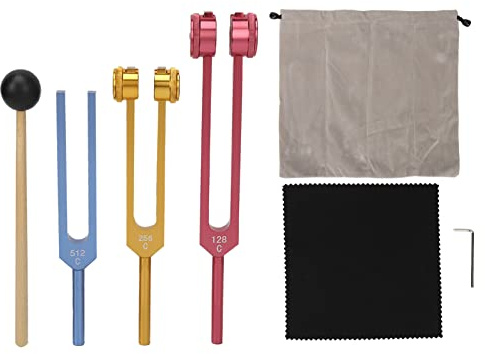 Stimmgabel Set(C128 256 512), 3 Farben, für Yoga, Meditation für das tägliche Vergnügen, nicht medizinisches Gerät, bietet präzisen Frequenzgang