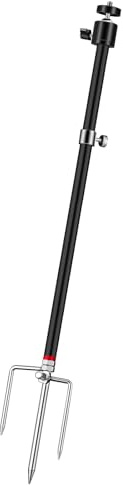 Adfitjo Wildkamera Halterung, 3-in-1 Aluminium, 360 Grad drehbar, Trail-Kamera-Ständer, Bodenhalterung, Gewindeanschluss 6 mm für Jagdkameras, Solarmodule usw. (1 Stück)
