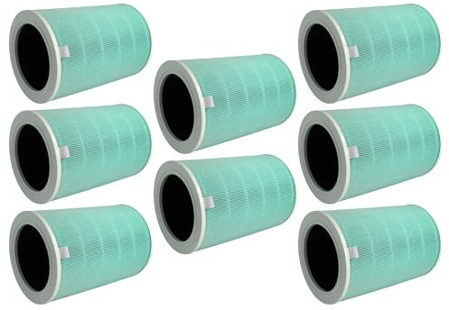 vhbw 8x HEPA Filter kompatibel mit Xiaomi Mi Air Purifier 3C, Mi Air Purifier 3H Luftreiniger - Ersatz-Filter mit integriertem Aktivkohle-Filter