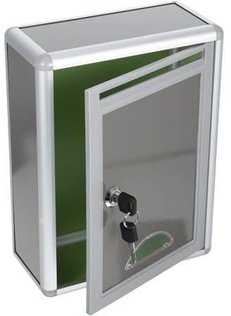 PENIKOKO Scatola Suggerimenti in Alluminio con Serratura Cassettina Posta da Parete e Resistente per Ufficio e