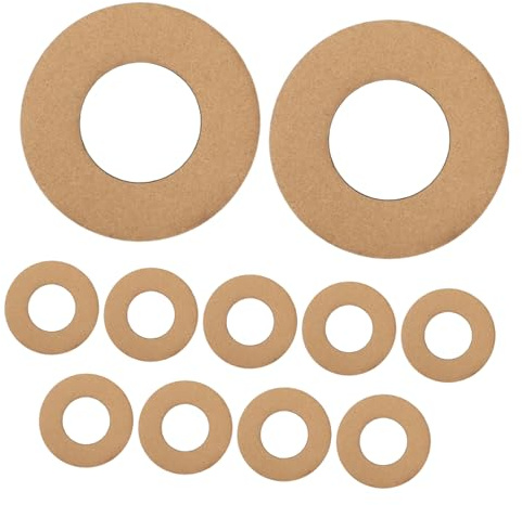 Yardwe 11 Stück Papier Selbstgemacht Kranzmaterialien Runder Kranzrahmen | Khaki, Natürliche Blumenrahmenformen, Papierreifen für Bastelarbeiten, Not Easy To Deform, für Küche