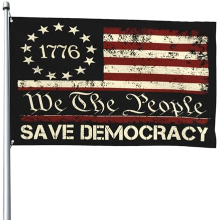 Rettet die Demokratie! Flaggen, Stoppt das Projekt 2025! Anti-Idioten-Banner, 120 x 180 cm große Outdoor-Flagge