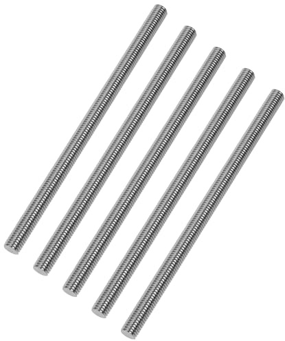 Uxney Barra Filettata M8 x 150 mm in Acciaio Inox AISI 304 Antiruggine, per Elettronica, Modellismo, Riparazioni e Progetti Fai da te (5 Pezzi)
