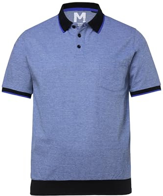 Men Plus Herren große Größen Übergrößen Menswear L-8XL Poloshirt, Halbarm, Bauchfit, Piqué azurblau 5XL 837970746-5XL