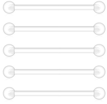 Briana Williams 5er 14G Industrial Piercing Barbell Bioflex Flexibel Ohr Piercing 38mm