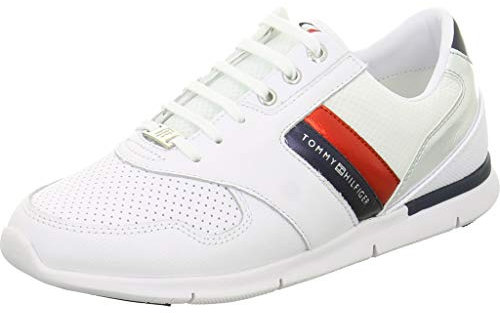 Tommy Hilfiger Damen Sneakers Lightweight Leather Sneaker, Weiß (Rwb), 37