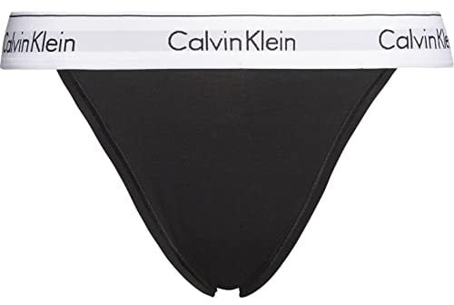Calvin Klein Tanga Femme High Leg Élasthanne, Noir (Black), XL