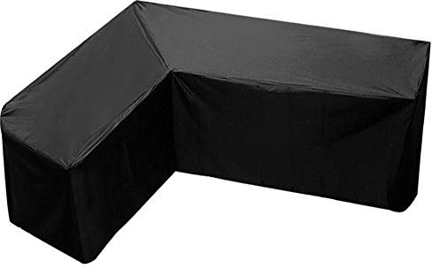 L-Form Abdeckung für Gartenmöbel, L-förmige Gartenmöbelbezüge,Patio wasserdichte, staubdichte UV-Schutz-Ecksofabezug mit Aufbewahrungstasche für Patio-Sofa-Couch im Freien (215x215x87cm)