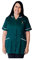 Skywear T66 Ladies Tunic Tops - Women's Healthcare & Beauty Tunics for Women UK | Work Uniforms for Office, Salon, Nurse & Spa - Multicolor Short Sleeve Tops, Bottle Green/White, 22