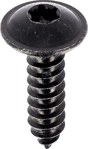Tornillos de hoja de cabeza redonda ancha, 4,8 mm x 19 mm, zinc negro, juego de 6