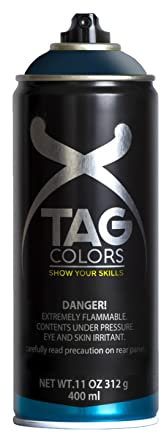 TAG COLORS - Bote de Spray, Color Azul Space (G400A040), Resultado Profesional, Precisión y Cubrición, Acabado Ultra Mate, Master Pack 6 x 400ml