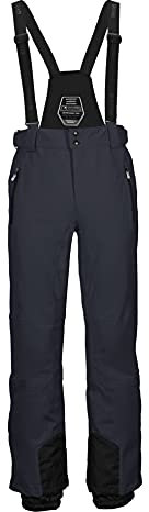 Killtec Herren Funktionshose/Skihose mit abnehmbaren Trägern, Kantenschutz und Schneefang - Enosh, schwarz blau, M