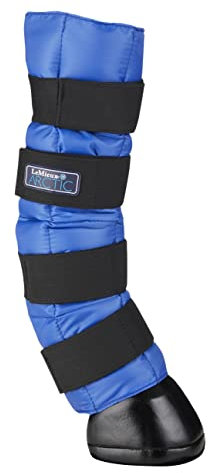 LeMieux Arctic Ice Horse Stiefel, Paar, Blau, mit Kühlwirkung und flexiblen Gummibändern für Vorder- oder Hinterbeine, Einheitsgröße, 1 Paar