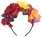 ericotry Bandeau de fleurs pour Halloween - Bohême - Couronne de fleurs mexicaines - Accessoire pour cheveux - Pour fête costumée - Accessoire pour cheveux