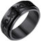 FindChic Spinner Fingerring für Damen Herren Schwarz Keltischer Knot Mond Ring drehbarer Zappelbandring Schwarz Verlorbungsring Hochzeitsring