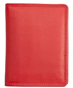 Josephine Osthoff Ausweis-Etui Ausweisetui Personalausweishülle Hochformat Ausweishülle Leder Damen Ausweistasche Herren Passport Cover RFID-Schutz ohne Münzfach (950), Farbe:Kirsche