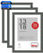 DEHA Design Bilderrahmen, 13 x 18 cm (3er Set), Aluminium, Grau matt, Fotorahmen zum Auftstellen im Hoch- & Querformat, bruchsicheres Kunstglas, Boston