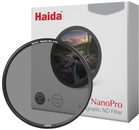 Haida Magnetischer ND64-Filter mit Adapterring, 67 mm, magnetischer Graufilter