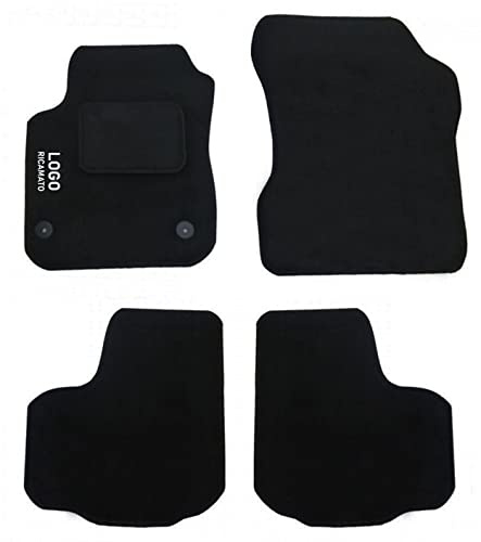 Auto Accessori Lupex | 4-teiliges Auto Fußmatten Set kompatibel mit UP (2011-2024) | Maßgeschneiderte Teppichmatten mit 2 Befestigungsclips | Fahrer-Seite mit Stickerei | vorne und hinten