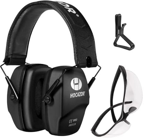 HOCAZOR HZ03 Casque Anti Bruit Tir Sportif, Confortable et Pliable, Casque De Protection Auditive, SNR 31 dB pour Autisme,Tir, Concerts, Chasse, Tondre