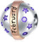 Februar Geburtsstein Charms passen Pandora Valentinstag Armband, 925 Sterling Silber Geburtstag Stein Pave Amethyst CZ Birthstone Perlen mit Rosegold Banner, Geschenke für Braut/Paar/Birthday