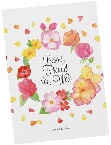 Mr. & Mrs. Panda Postkarte Freund - Geschenk, Partner, Lebensgefährte, Ehemann, Karten, Geburtstagsgrüße, Karte, Love, Herz, Geburtstagskarte, Ansichtskarten