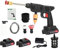 zomebar Cordless Pressure Washer, Portable Pressure Washer, 1 Set Cordless Power Washer Multifunction Nozzle Battery-powered Copper Motor 24V Pressure Washer Kit for Car (Black)