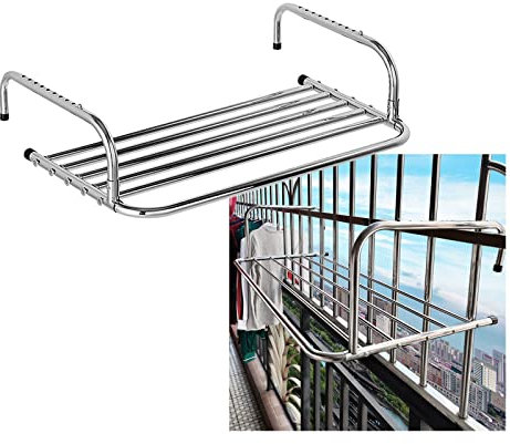 whalebee Stendibiancheria Da Balcone, Stendibiancheria Da Parete Stendibiancheria In Acciaio Inox Facile Da Montare, Ben Fatto Robusto Ribaltabile Stendino, Per Termosifone Ripiegabile