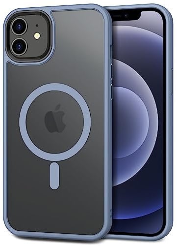 CACOE Magnetic Case for iPhone 12/12 Pro Compatible with MagSafe,Cover Protective Shockproof Anti-Fingerprint Light Blue