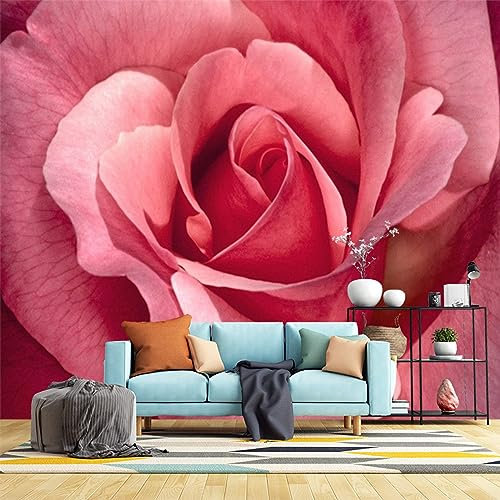 Honony Maßgeschneiderte 3D-Tapete Wandbilder Rote Rosen Kindertapete Romantisches Hochzeitszimmer Große Tapete Wandbilder für Wände Wohnzimmer, Schlafzimmerdekoration 150x105cm