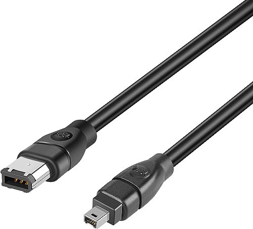 PASOW Cavo Firewire 4 pin a 6 pin iLink DV cavo Firewire 400 IEEE 1394 cavo per computer a videocamera digitale – 1,8 m