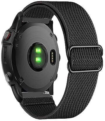 Elastisch Armband für Garmin Forerunner 955/ 935/ 945 Armband, Dehnbar Nylon Stoff Band Herren/Damen Verstellbar Sport Ersatzarmband Kompatibel mit Garmin Forerunner 955/ 935/ 945 Uhrenarmband (F)